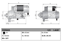 Startmotor DSN605 Denso