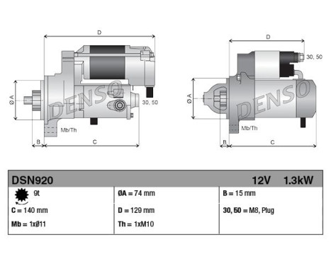 Startmotor DSN920 Denso