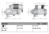 Startmotor DSN953 Denso