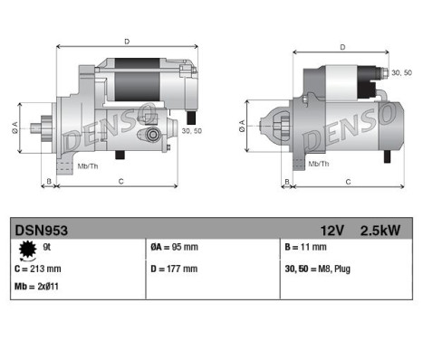 Startmotor DSN953 Denso