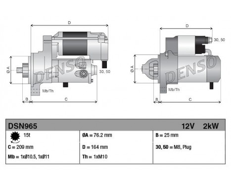 Startmotor DSN965 Denso