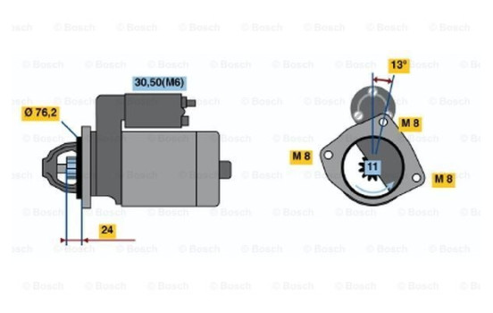 Startmotor DW(L)12V1,6KW Bosch, bild 2