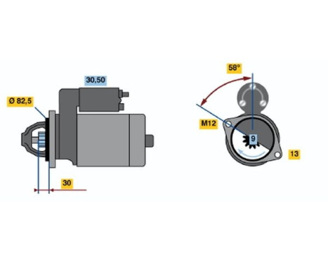 Startmotor DW(R)12V1,4KW Bosch, bild 5