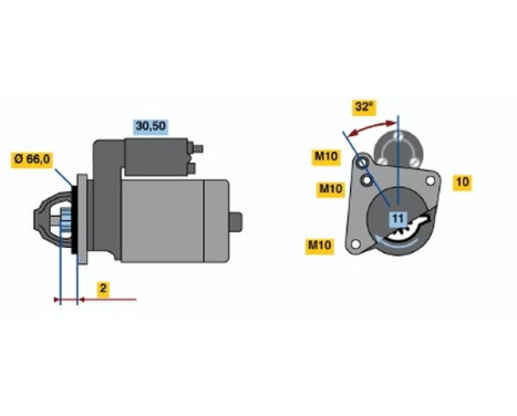 Startmotor DW(R)12V1,4KW Bosch, bild 5
