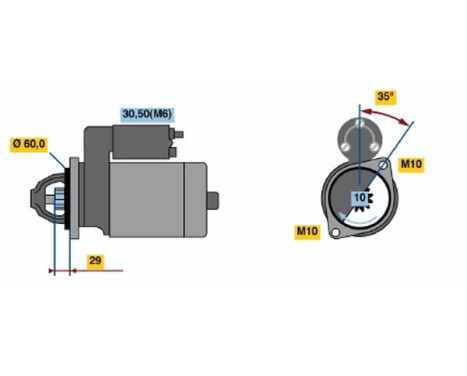 Startmotor DW(R)12V1,7KW Bosch, bild 5