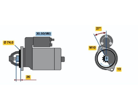 Startmotor DW(R)12V1,7kW Bosch, bild 5