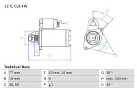 Startmotor ECO 1230 Bosch