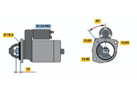 Startmotor Ford 0,9 kw DM(R)12V0,9KW Bosch
