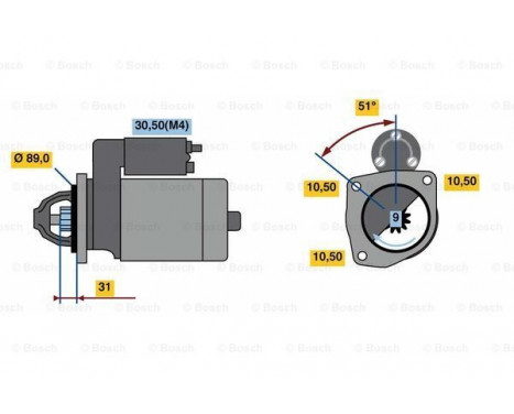 Startmotor HX95-M24V(R) Bosch