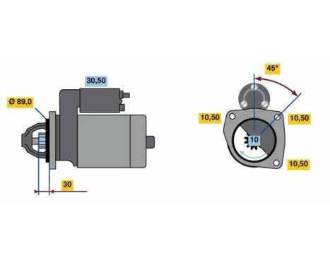 Startmotor HX95-M24V(R) Bosch