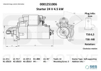 Startmotor Iveco 4,0 kw