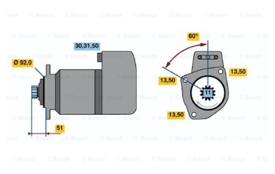 Startmotor KB(R)24V6,6kW Bosch