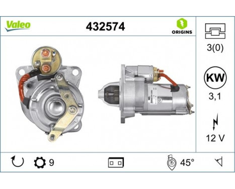 Startmotor NEW ORIGINAL PART 432574 Valeo, bild 2