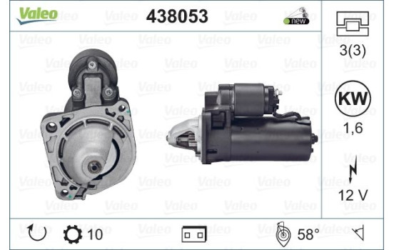 Startmotor NEW ORIGINAL PART 438053 Valeo, bild 2