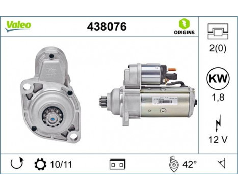 Startmotor NEW ORIGINAL PART 438076 Valeo