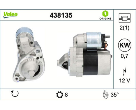 Startmotor NEW ORIGINAL PART 438135 Valeo
