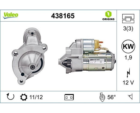 Startmotor NEW ORIGINAL PART 438165 Valeo, bild 4