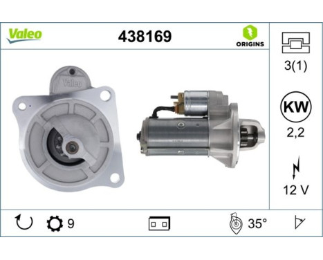Startmotor NEW ORIGINAL PART 438169 Valeo, bild 4