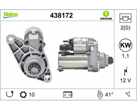 Startmotor NEW ORIGINAL PART 438172 Valeo