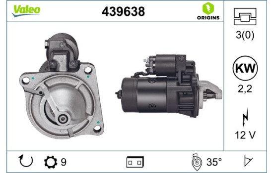 Startmotor NEW ORIGINAL PART 439638 Valeo