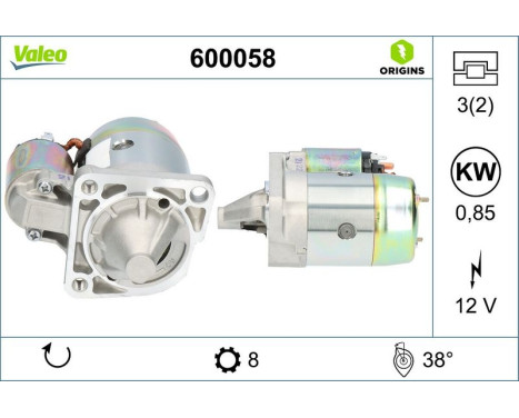 Startmotor NEW ORIGINAL PART 600058 Valeo, bild 4