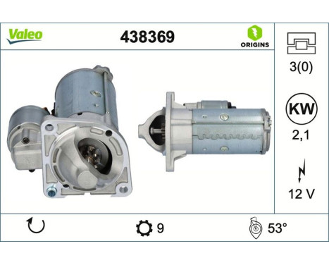 Startmotor NEW PART 438369 Valeo