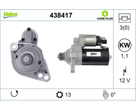 Startmotor NEW PART 438417 Valeo