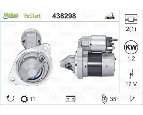 Startmotor NEW STOP&START ORIGINAL PART 438298 Valeo