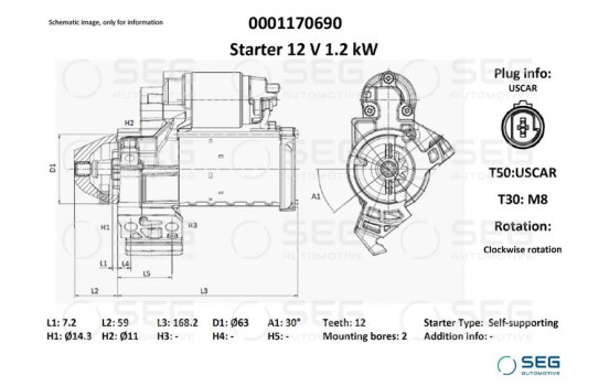 Startmotor Opel 1,4 kw, bild 6