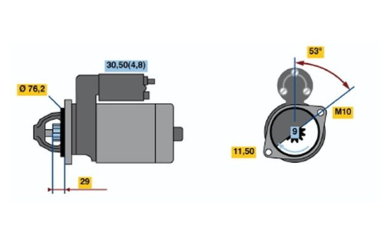 Startmotor R70-M2012V(R) Bosch, bild 5