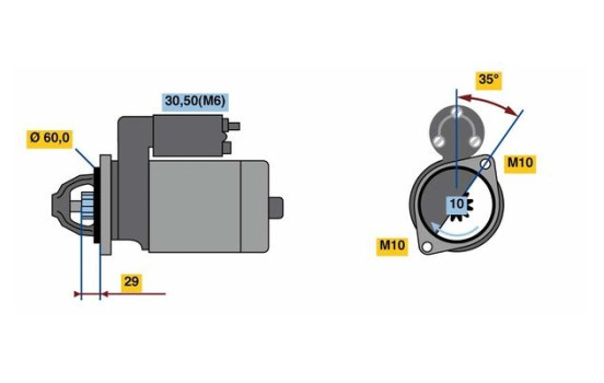Startmotor R74-E3512V(R) Bosch, bild 5
