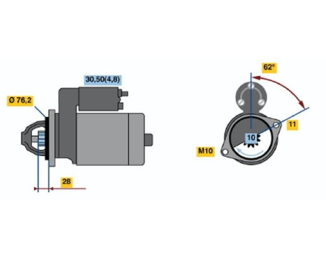 Startmotor R78-M4512V(R) Bosch, bild 5