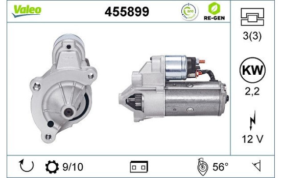 Startmotor REMANUFACTURED PREMIUM 455899 Valeo, bild 2