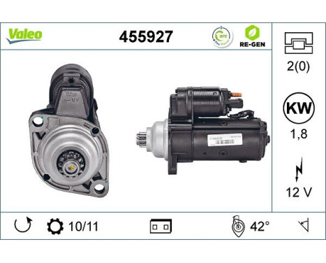 Startmotor REMANUFACTURED PREMIUM 455927 Valeo, bild 2