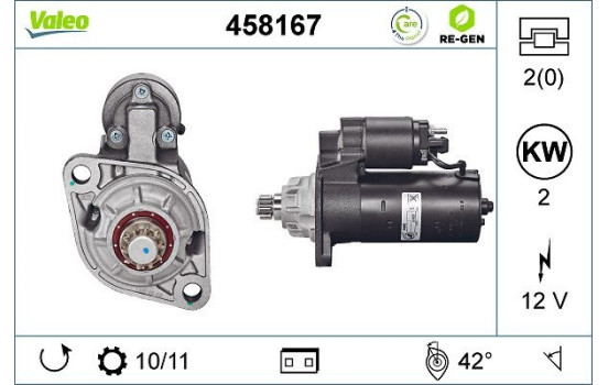 Startmotor REMANUFACTURED PREMIUM 458167 Valeo, bild 2