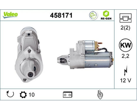 Startmotor REMANUFACTURED PREMIUM 458171 Valeo, bild 2