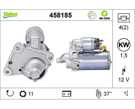 Startmotor REMANUFACTURED PREMIUM 458185 Valeo, bild 5