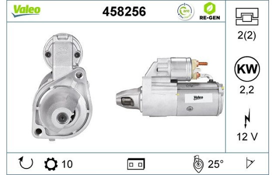 Startmotor REMANUFACTURED PREMIUM 458256 Valeo, bild 2