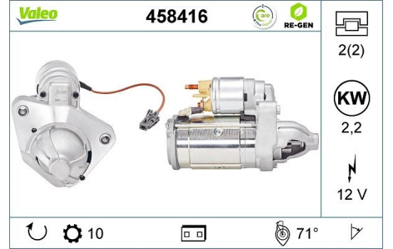 Startmotor REMANUFACTURED PREMIUM 458416 Valeo, bild 2