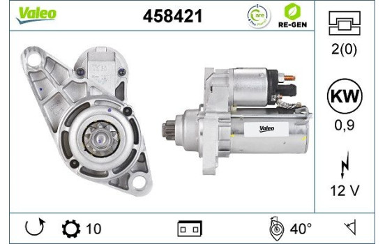 Startmotor REMANUFACTURED PREMIUM 458421 Valeo, bild 2