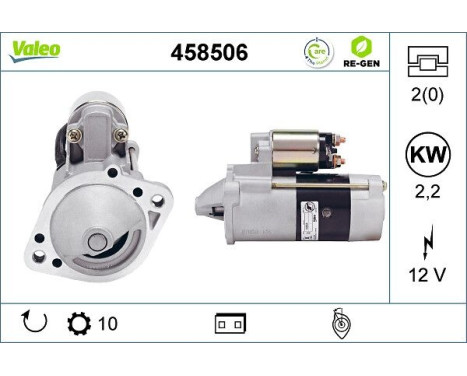 Startmotor REMANUFACTURED PREMIUM 458506 Valeo, bild 2