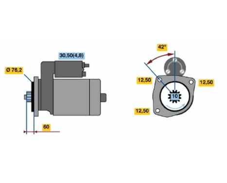 Startmotor RF74-E2512V(L) Bosch, bild 5