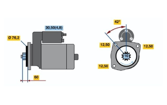 Startmotor RF74-E2512V(L) Bosch, bild 5