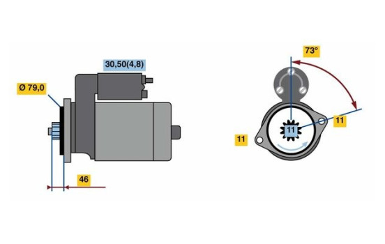 Startmotor RF74-E45 Bosch, bild 5