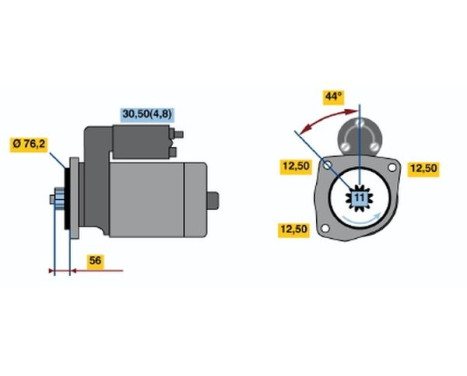 Startmotor RF74-E4512V(L) Bosch, bild 5