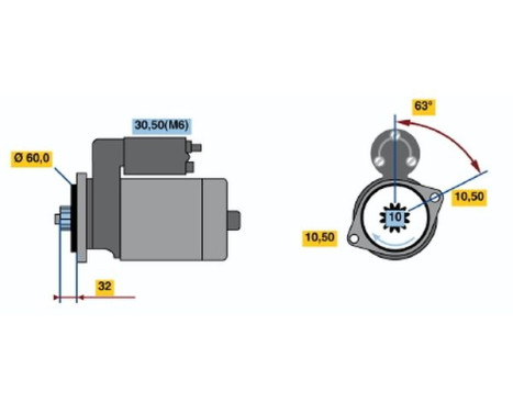 Startmotor RF78-M2812V(R) Bosch, bild 5