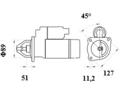 Startmotor Scania 4,0 kw, bild 2