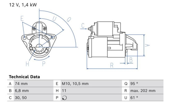 Startmotor / Startmotor 0 986 026 690 Bosch