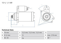 Startmotor / Startmotor 0 986 026 870 Bosch