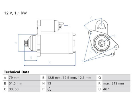 Startmotor / Startmotor 0 986 026 870 Bosch
